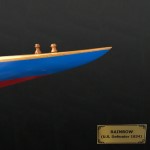 H009 Rainbow Half-Hull Scaled Model Boat Yacht Handmade 